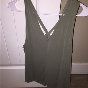 Army Green American eagle criss cross tank